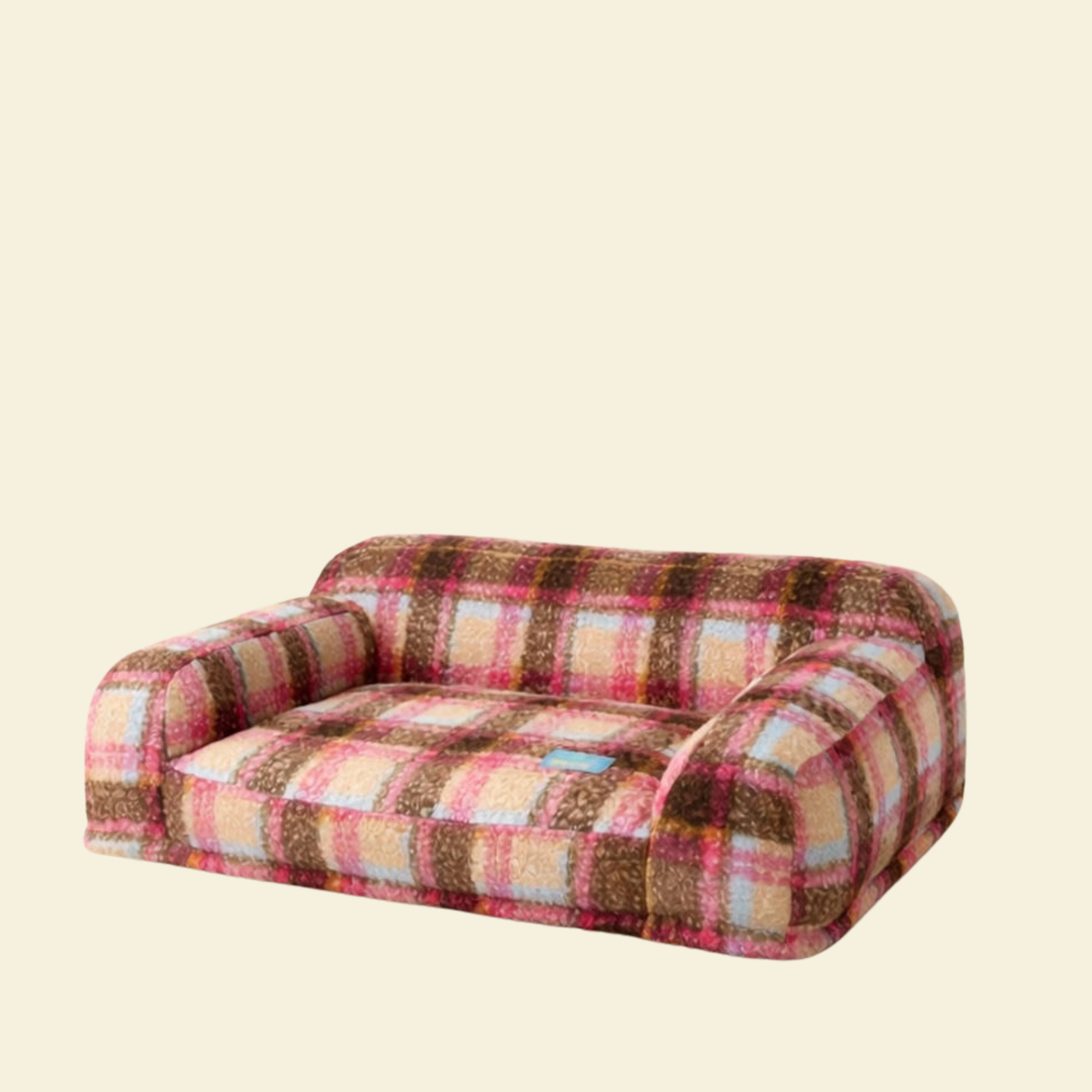 Vintage Plaid Sofa