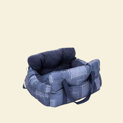 Blue Pattern Car Booster Seat