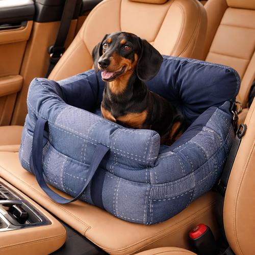 Blue Pattern Car Booster Seat